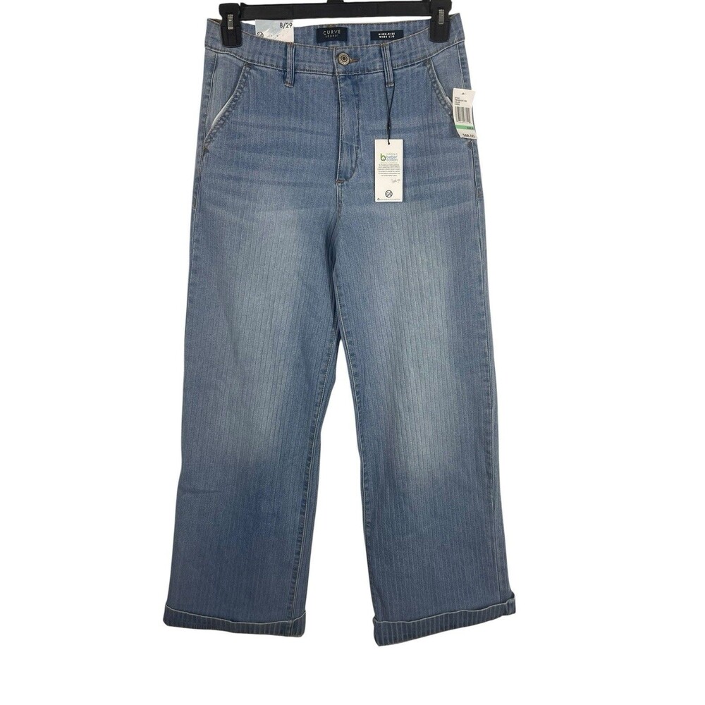 Wide Leg Women Jeans in Light Blue